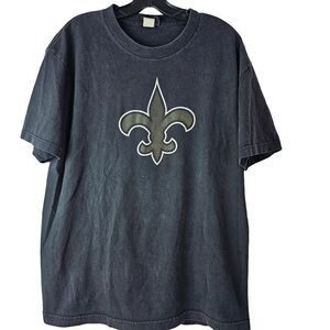 Reebok New Orleans‎ Saints T Shirt Men's Black Footbal Sports Athletic L Used